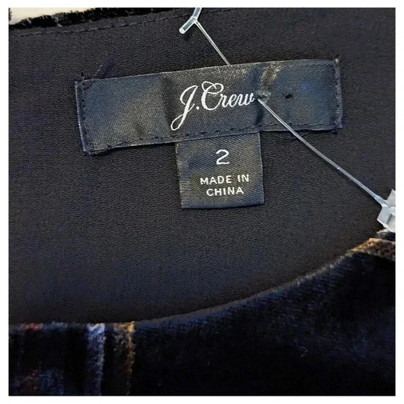 J. CREW NWOT plaid Velvet Camisole Size 2 - Picture 6 of 8